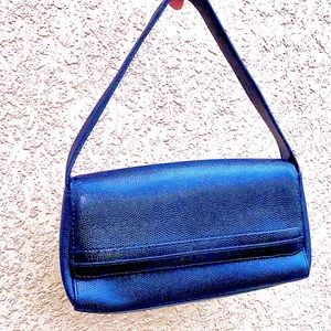 Vintage Leather Textured Black Sling Bag